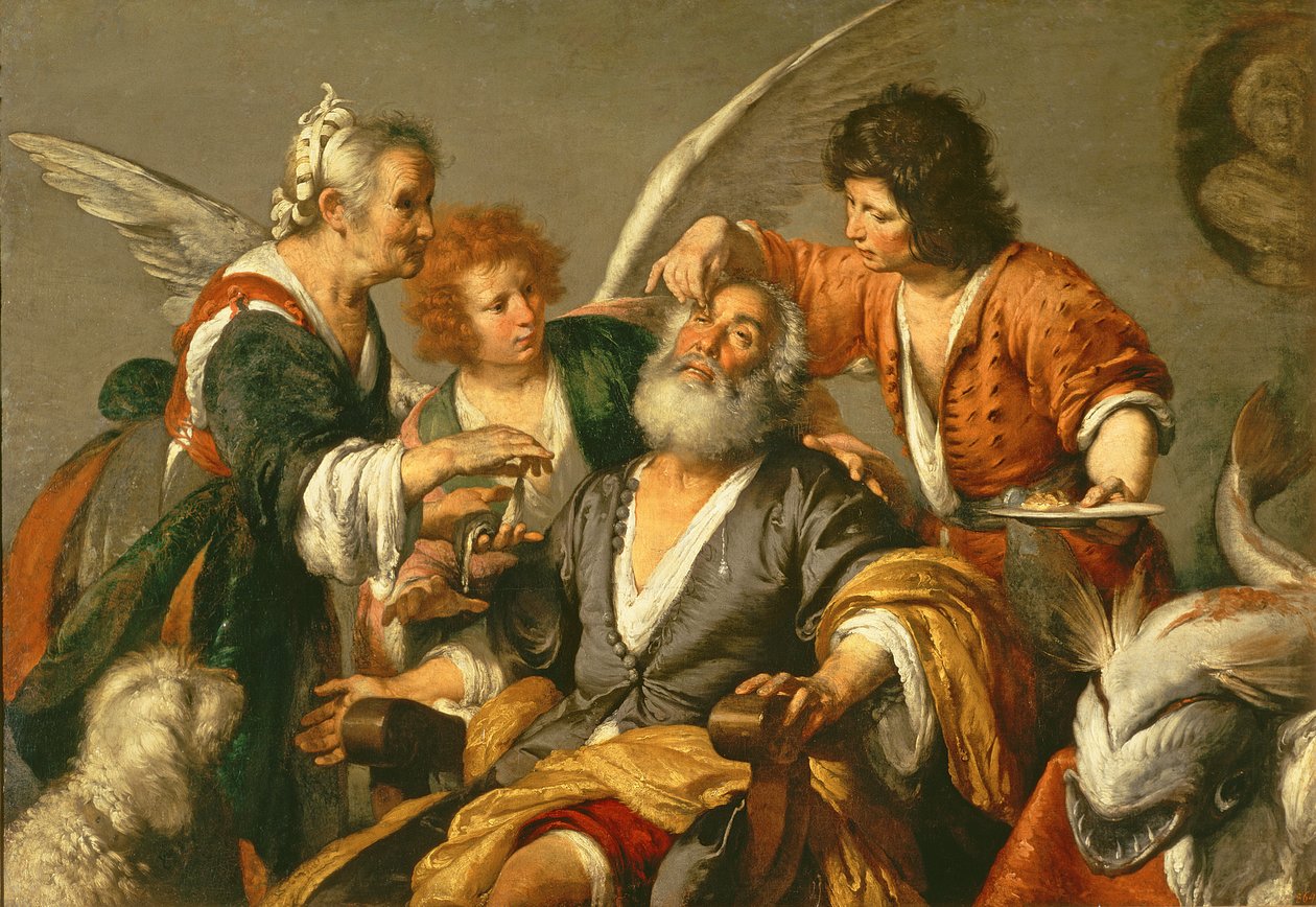 Tobit的治疗，1630年代初期 作者 贝尔纳多·斯特罗兹（Bernardo Strozzi）