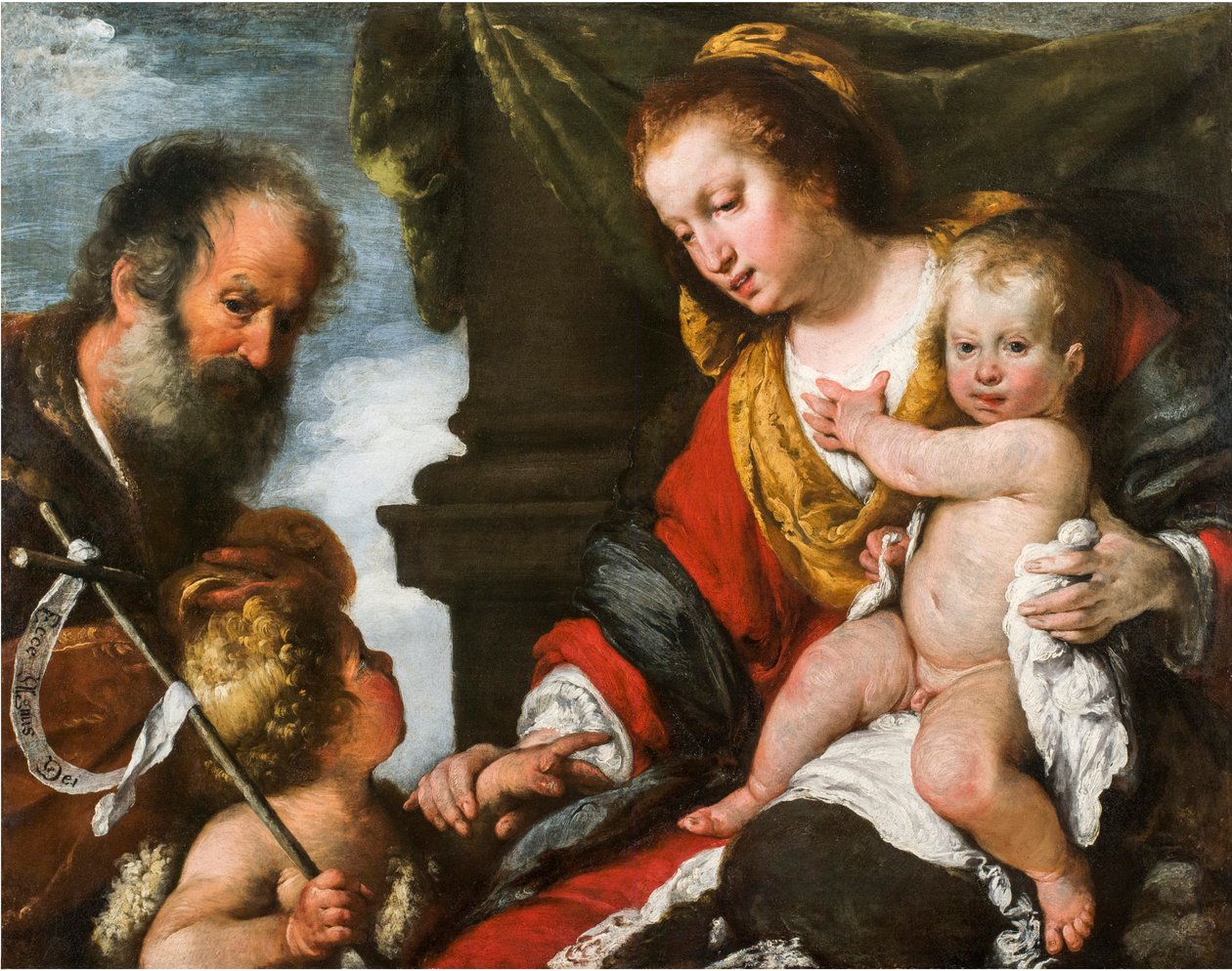 神圣的家庭。 作者 贝尔纳多·斯特罗兹（Bernardo Strozzi）