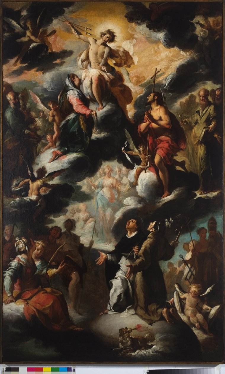 圣多米尼克的异象（天堂） 作者 贝尔纳多·斯特罗兹（Bernardo Strozzi）