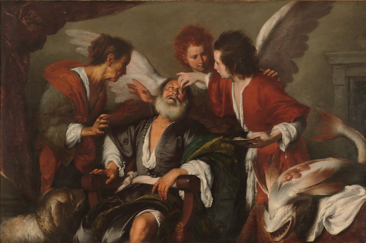 托比亚斯治愈父亲的失明 作者 贝尔纳多·斯特罗兹（Bernardo Strozzi）
