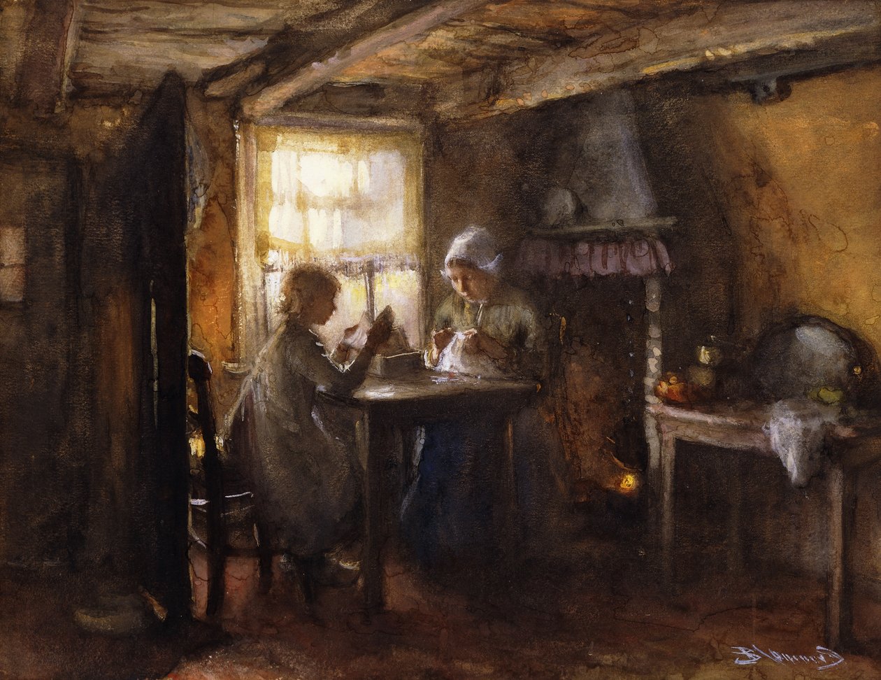 一个安静的下午， 作者 Bernardus Johannes Blommers或Bloomers