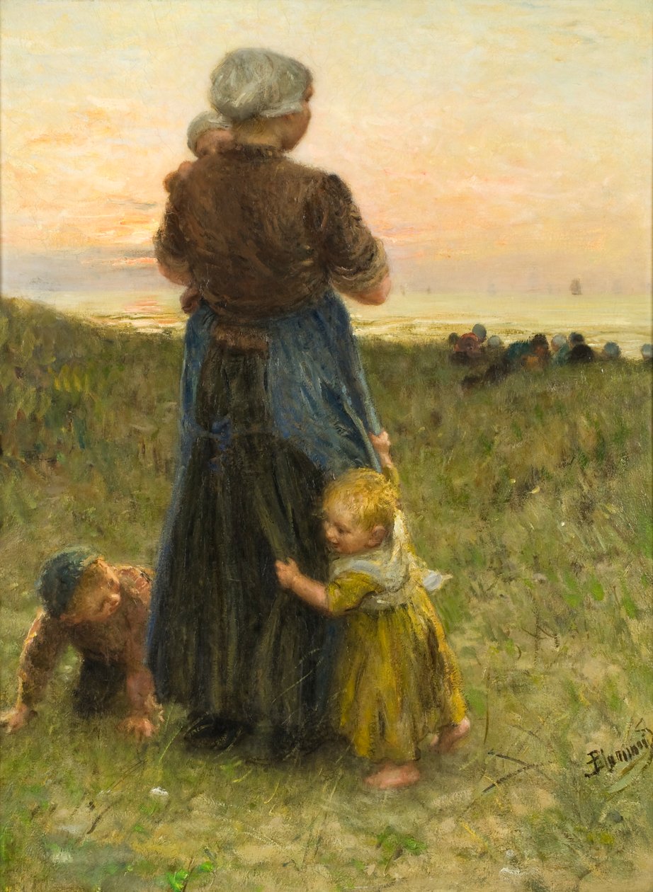 捉迷藏（布面油画） 作者 Bernardus Johannes Blommers或Bloomers