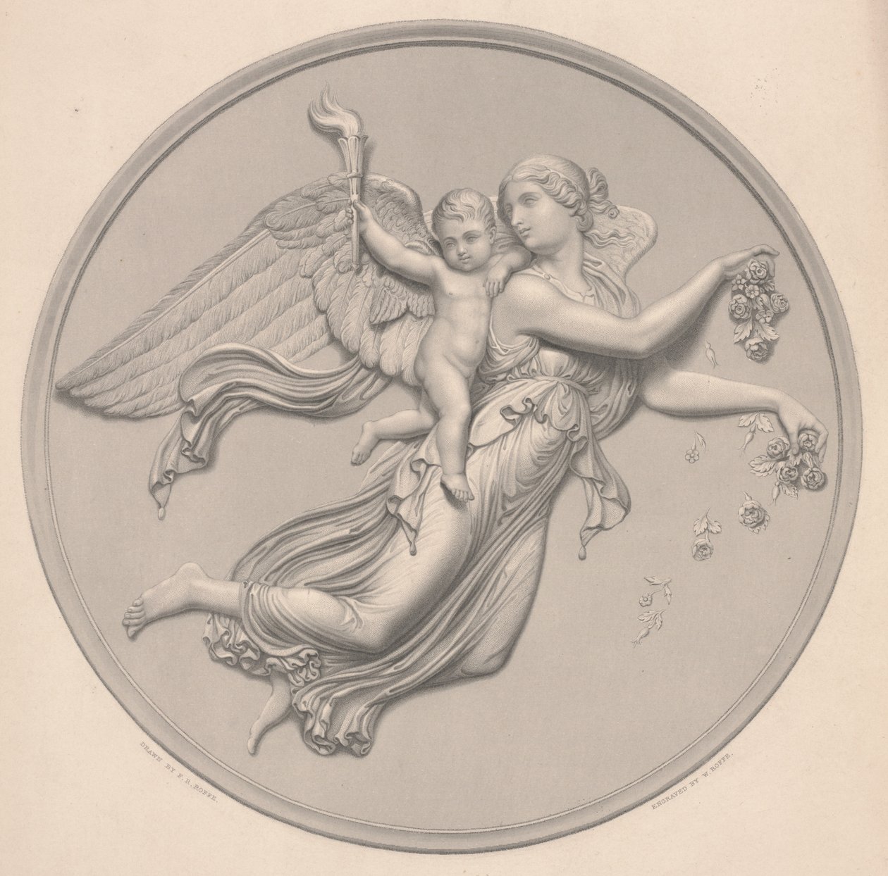 早晨，由F.R.罗夫（fl.1850-63）绘制，威廉-卡利奥-罗夫（1817-89）雕刻，19世纪中期（雕刻的复制品）。 作者 贝特尔（之后）托瓦尔森（Thorvaldsen）