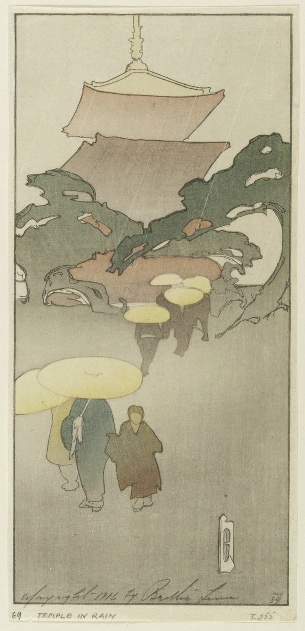 雨中寺庙 作者 伯莎·博因顿·林