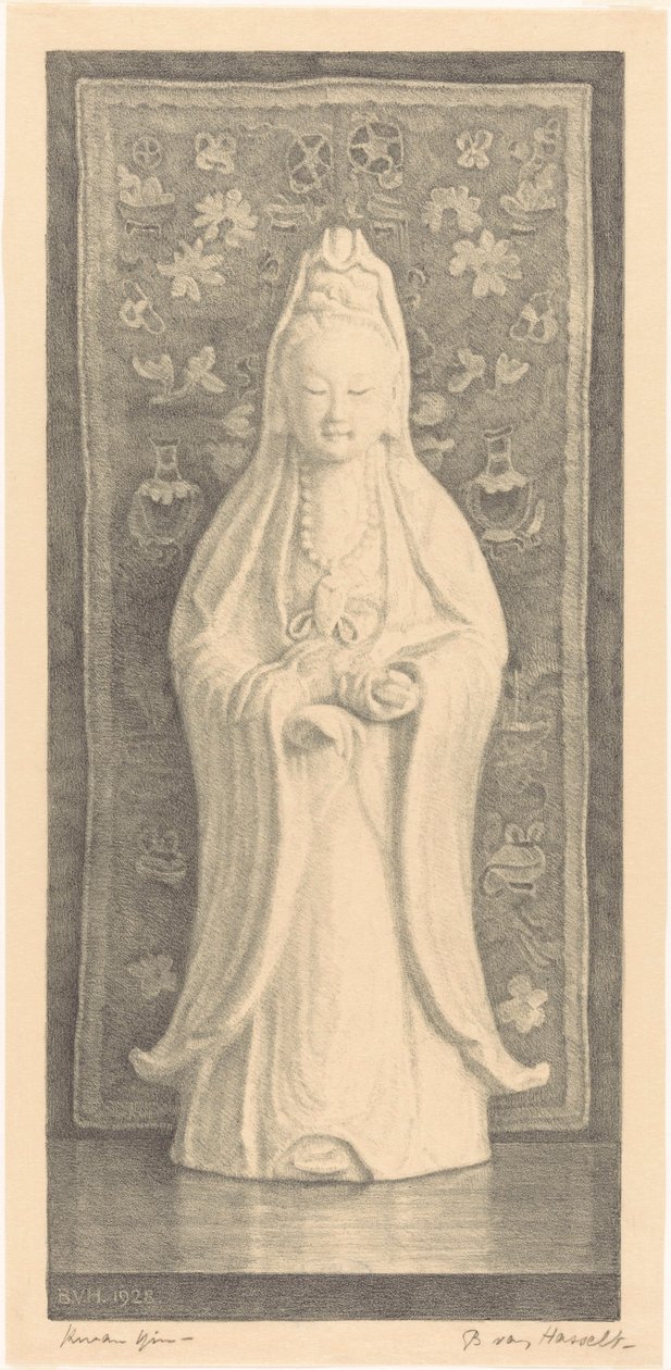观音 作者 Bertha van Hasselt（艺术家签名）
