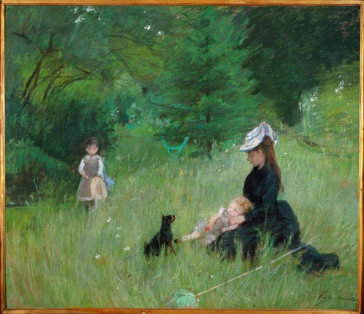 在公园里 作者 贝特·莫里索（Berthe Morisot）