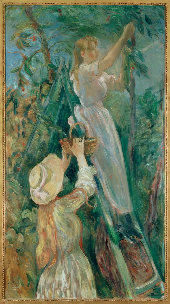 樱桃采摘 作者 贝特·莫里索（Berthe Morisot）