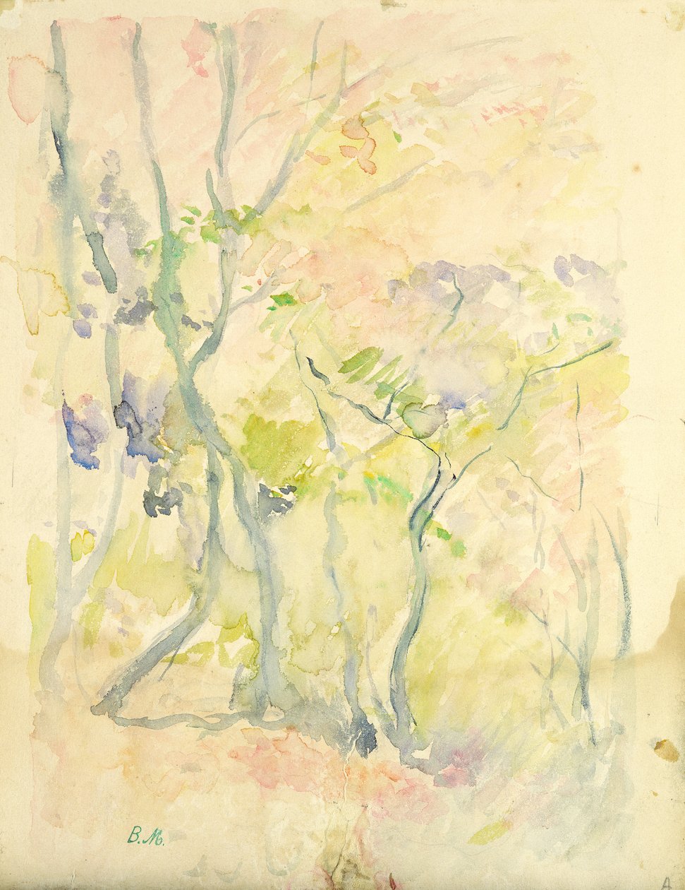 枫丹白露森林，1893年 作者 贝特·莫里索（Berthe Morisot）