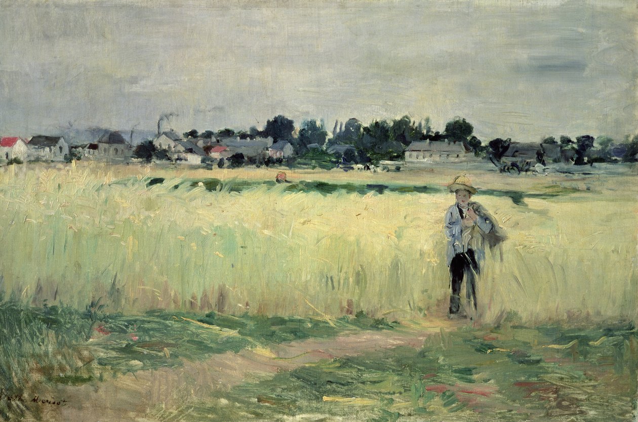 在Gennevilliers的Wheatfield，1875年 作者 贝特·莫里索（Berthe Morisot）