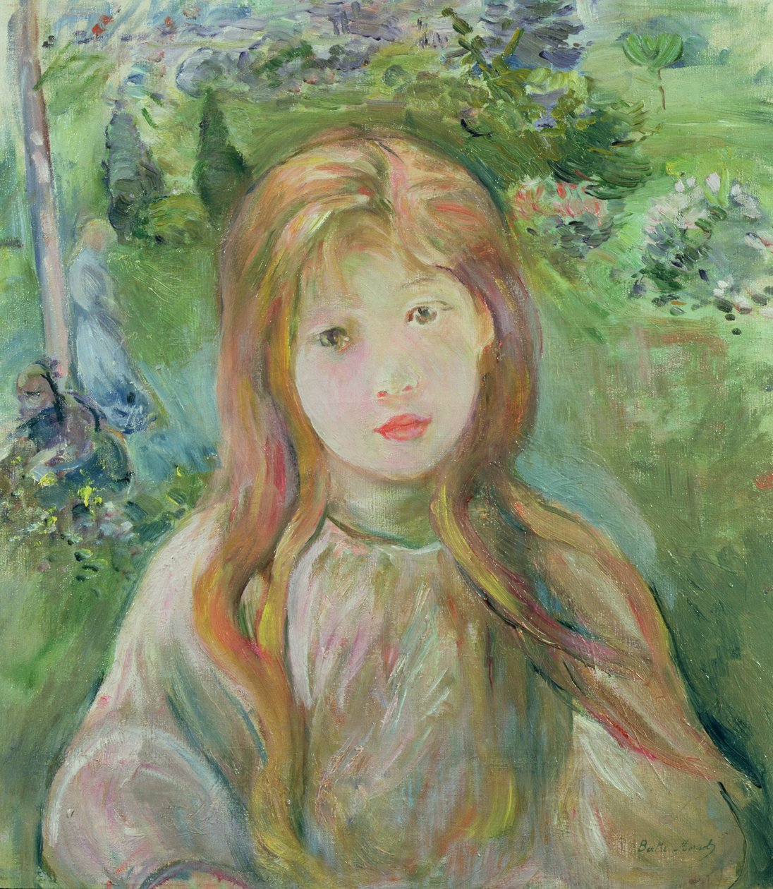 1892年梅尼尔的小女孩 作者 贝特·莫里索（Berthe Morisot）