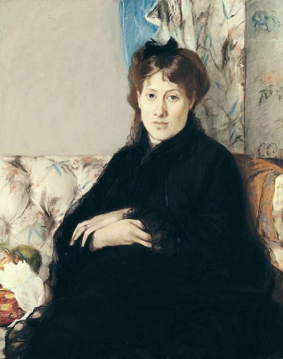 Edma Pontillon夫人的肖像（1839-1921）1871年（纸上粉彩） 作者 贝特·莫里索（Berthe Morisot）