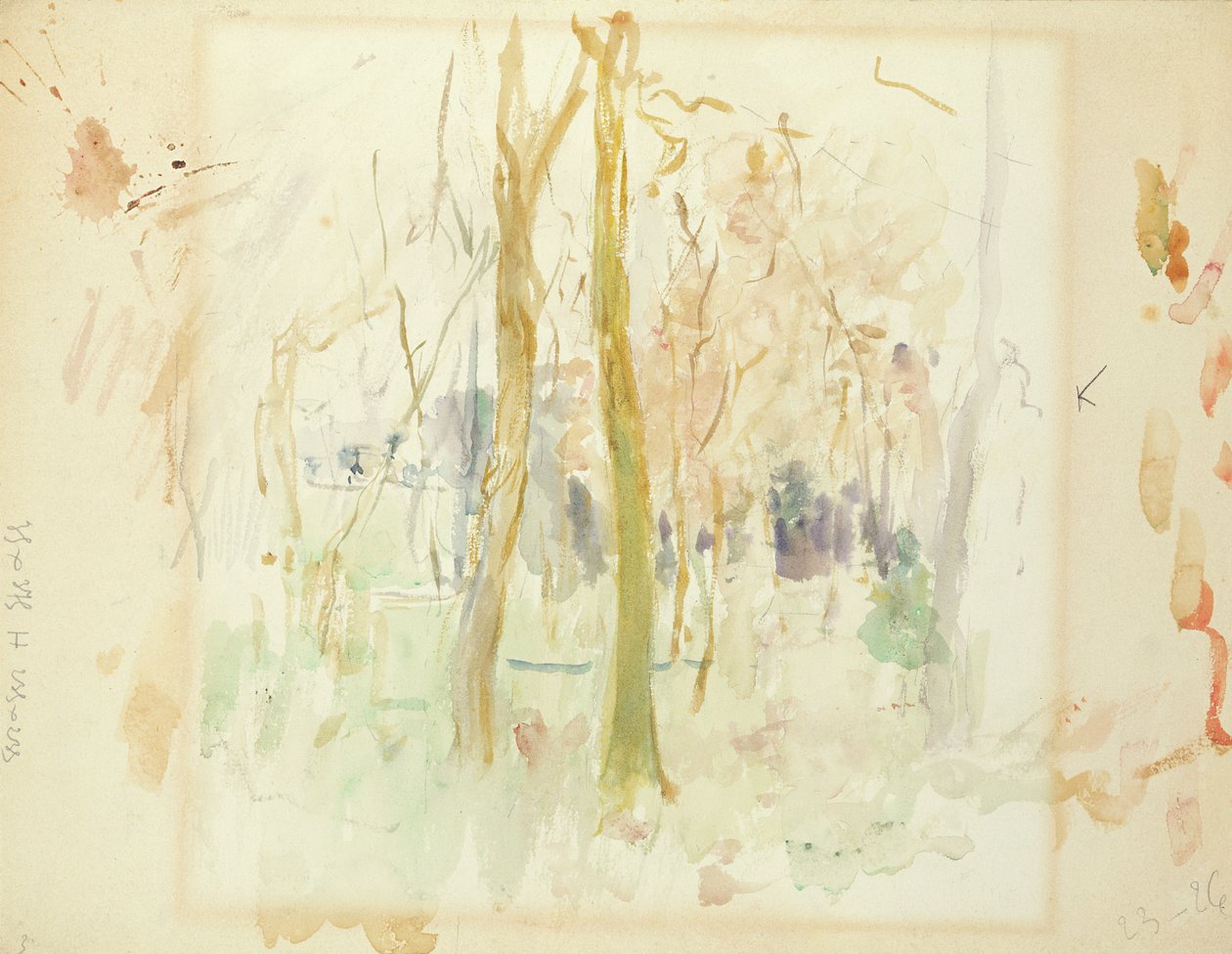 红树，1885年 作者 贝特·莫里索（Berthe Morisot）