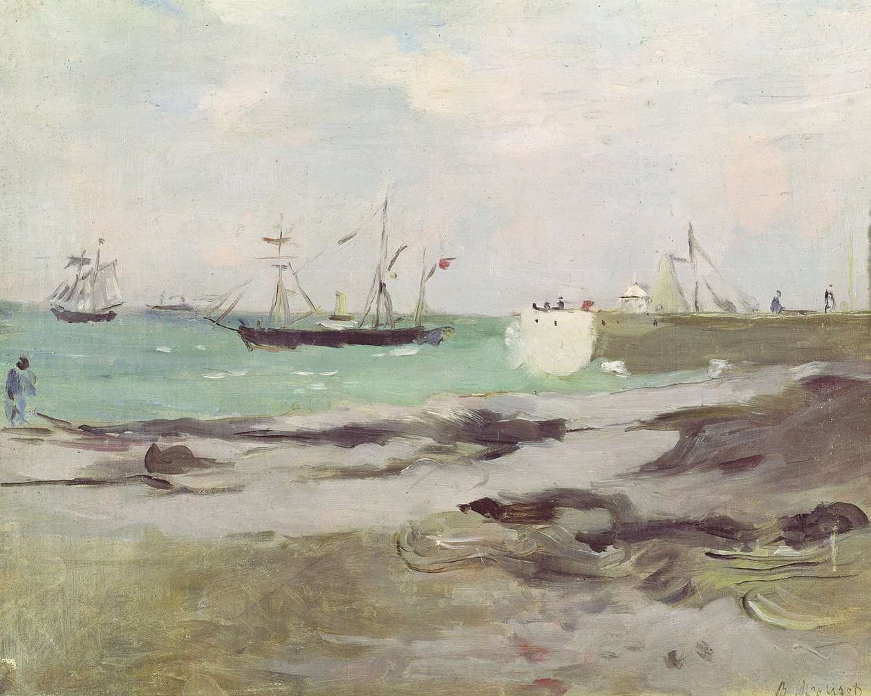 1880年，布洛涅港入口 作者 贝特·莫里索（Berthe Morisot）
