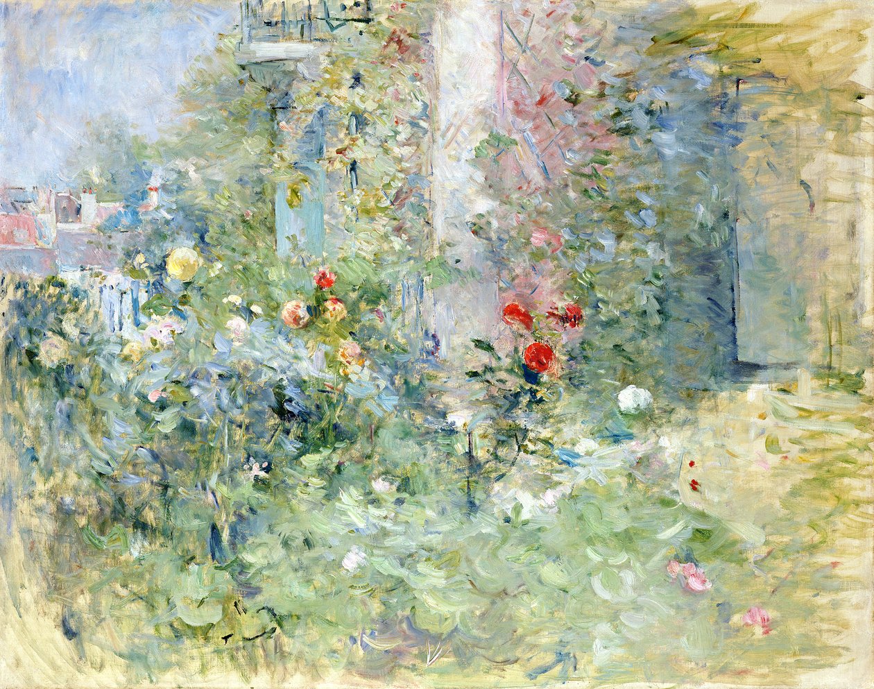 布吉瓦尔花园，1884年 作者 贝特·莫里索（Berthe Morisot）