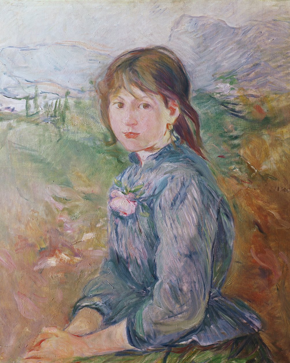来自尼斯的小女孩，1888-89 作者 贝特·莫里索（Berthe Morisot）