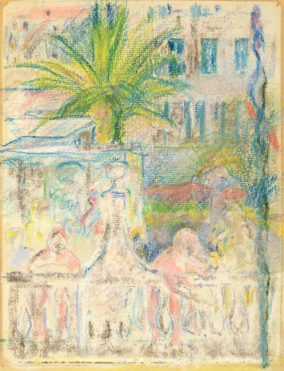 1889年的尼斯狂欢节（纸上粉彩） 作者 贝特·莫里索（Berthe Morisot）