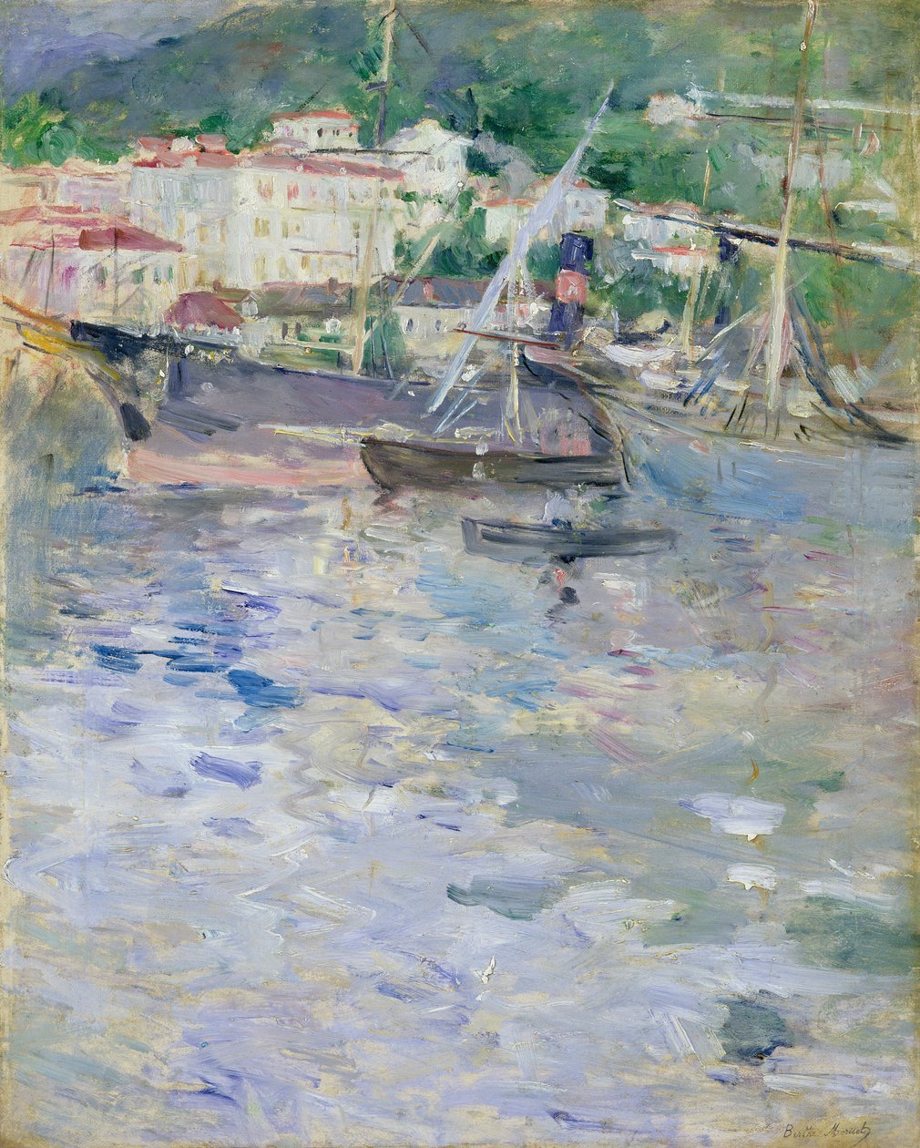 尼斯港口，1882年 作者 贝特·莫里索（Berthe Morisot）