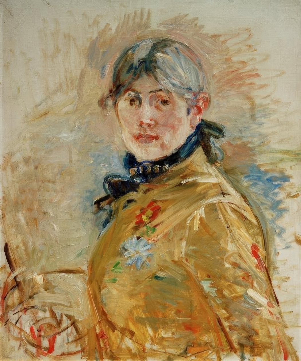 自画像 作者 贝特·莫里索（Berthe Morisot）