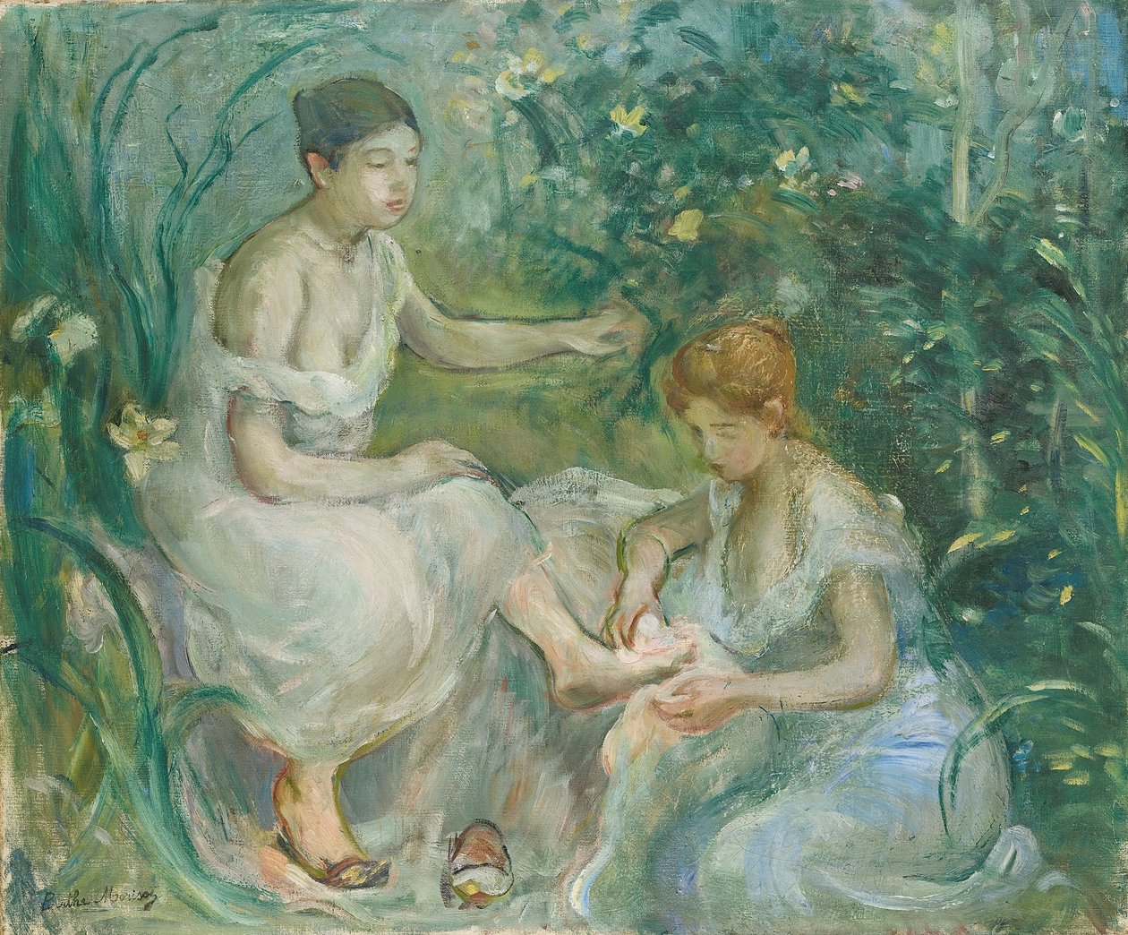 浴贝恩，1894年 作者 贝特·莫里索（Berthe Morisot）