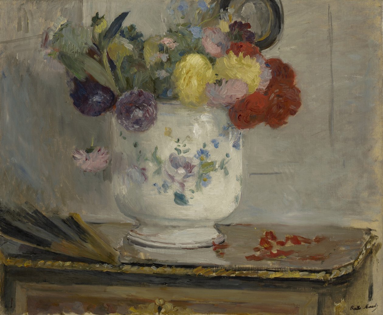 1876年，大丽花 作者 贝特·莫里索（Berthe Morisot）
