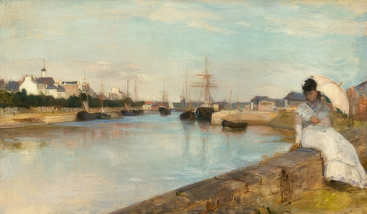 洛里昂的港口。 1869年 作者 贝特·莫里索（Berthe Morisot）