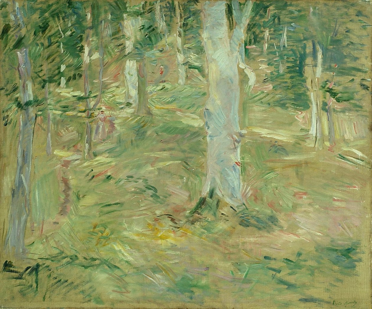 贡比涅森林 作者 贝特·莫里索（Berthe Morisot）