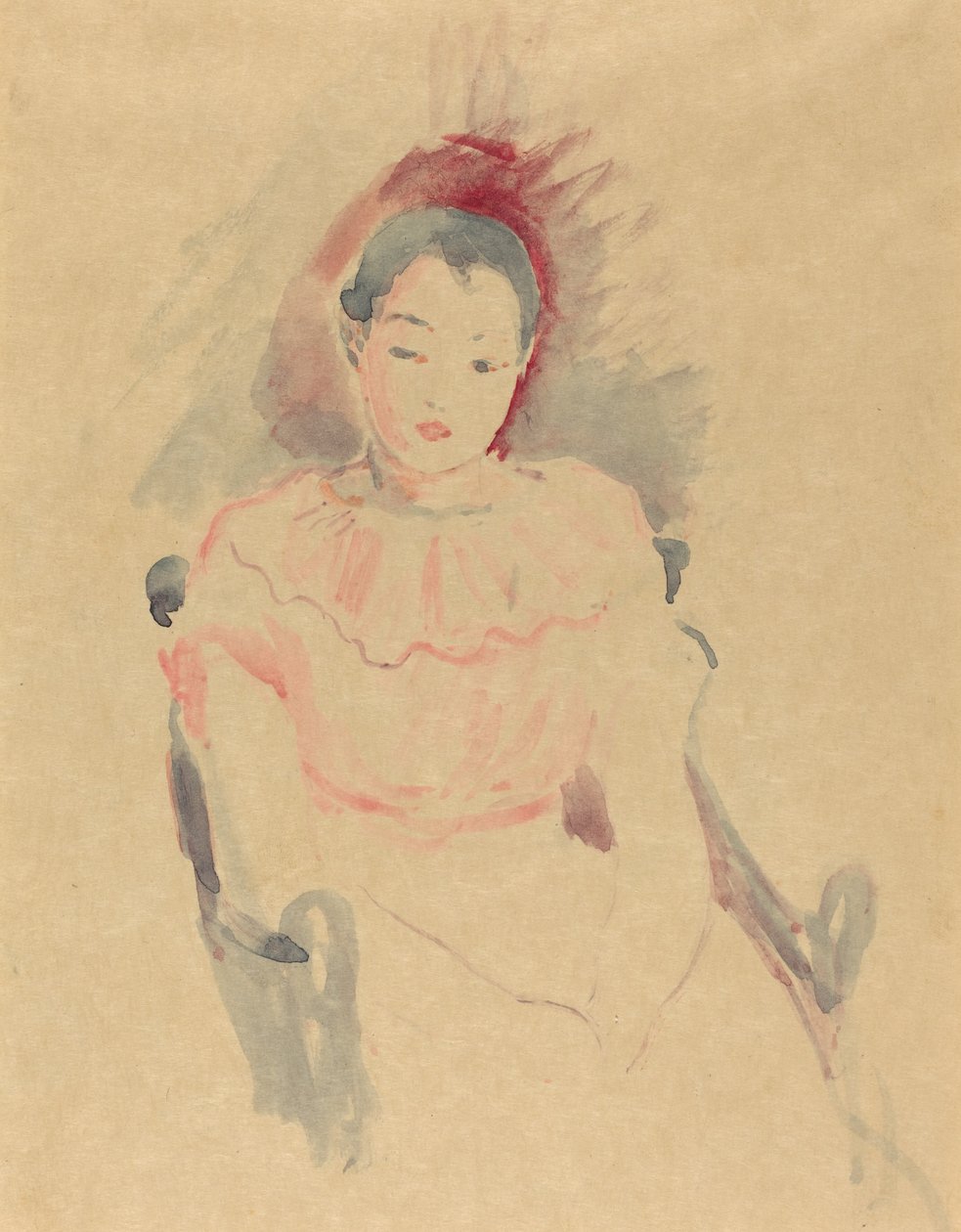 坐着的女孩 作者 贝特·莫里索（Berthe Morisot）