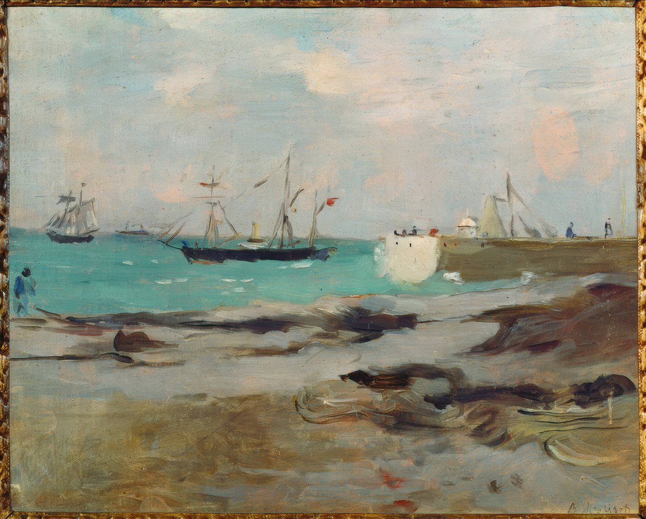 布洛涅港口入口 作者 贝特·莫里索（Berthe Morisot）
