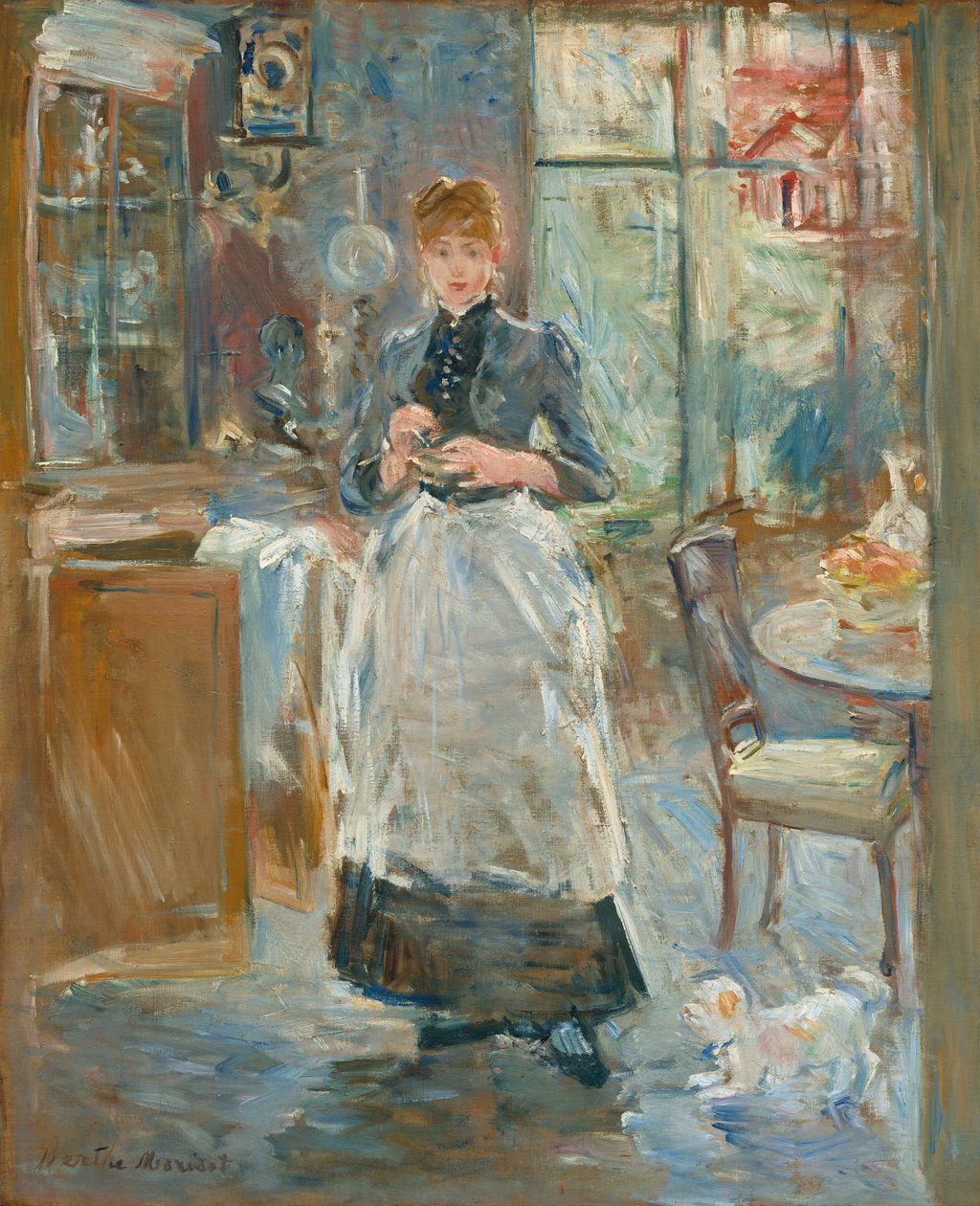 在饭厅 作者 贝特·莫里索（Berthe Morisot）