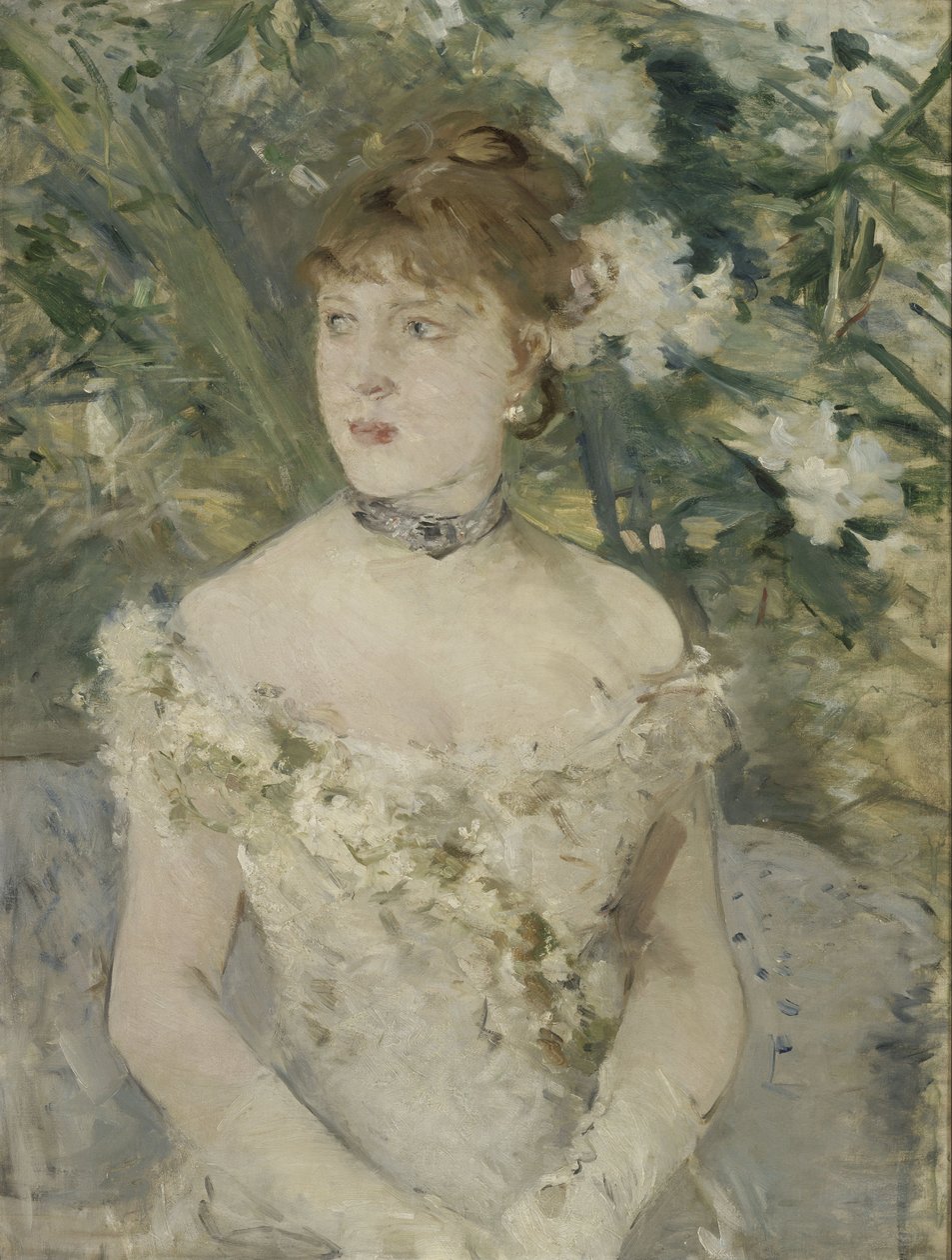 舞会上的年轻女子 作者 贝特·莫里索（Berthe Morisot）