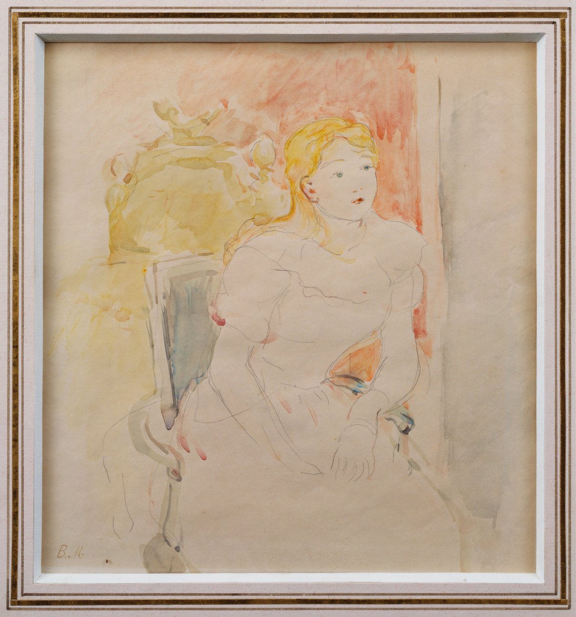 朱莉坐着 作者 贝特·莫里索（Berthe Morisot）
