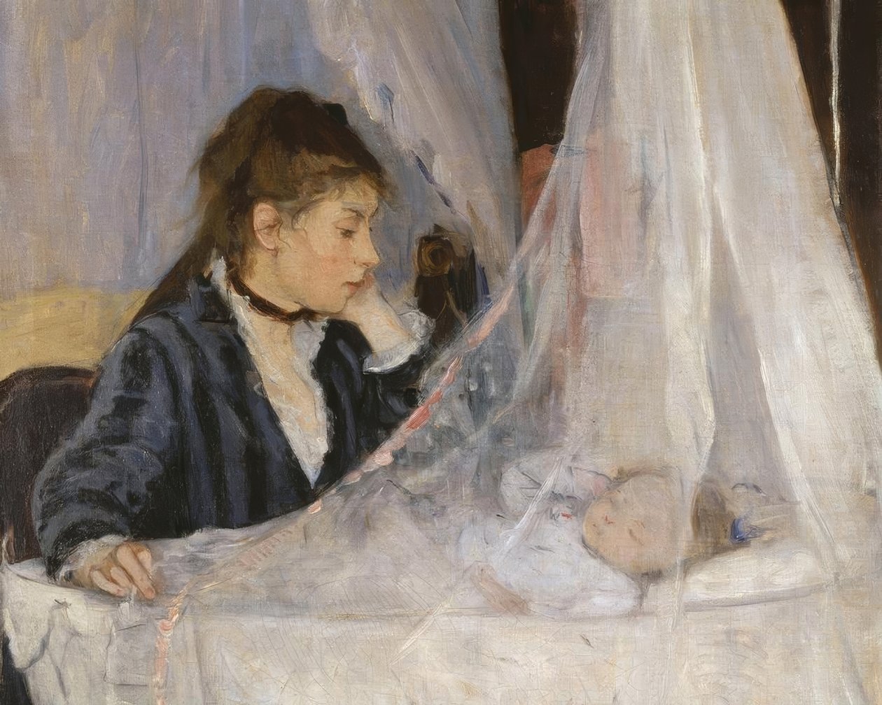 摇篮 作者 贝特·莫里索（Berthe Morisot）