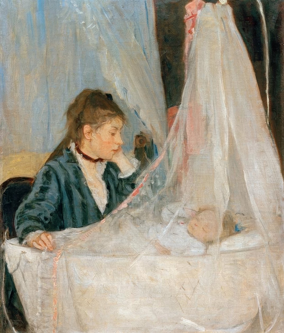 摇篮 作者 贝特·莫里索（Berthe Morisot）