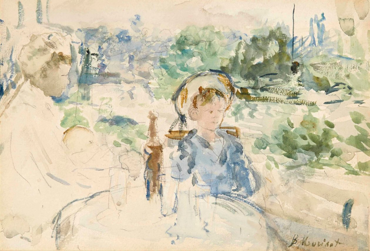 乡村午餐，1879年 作者 贝特·莫里索（Berthe Morisot）