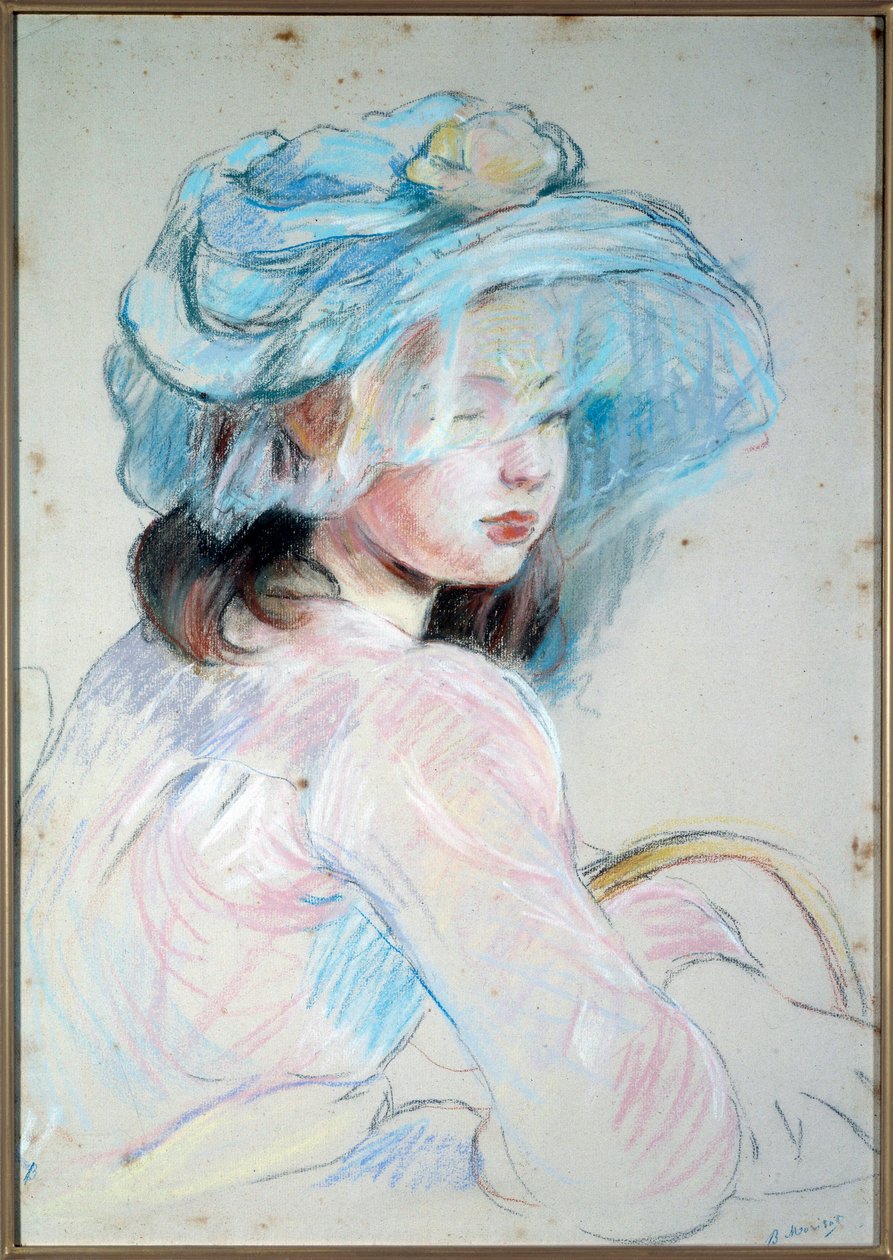 提着篮子的小女孩 作者 贝特·莫里索（Berthe Morisot）