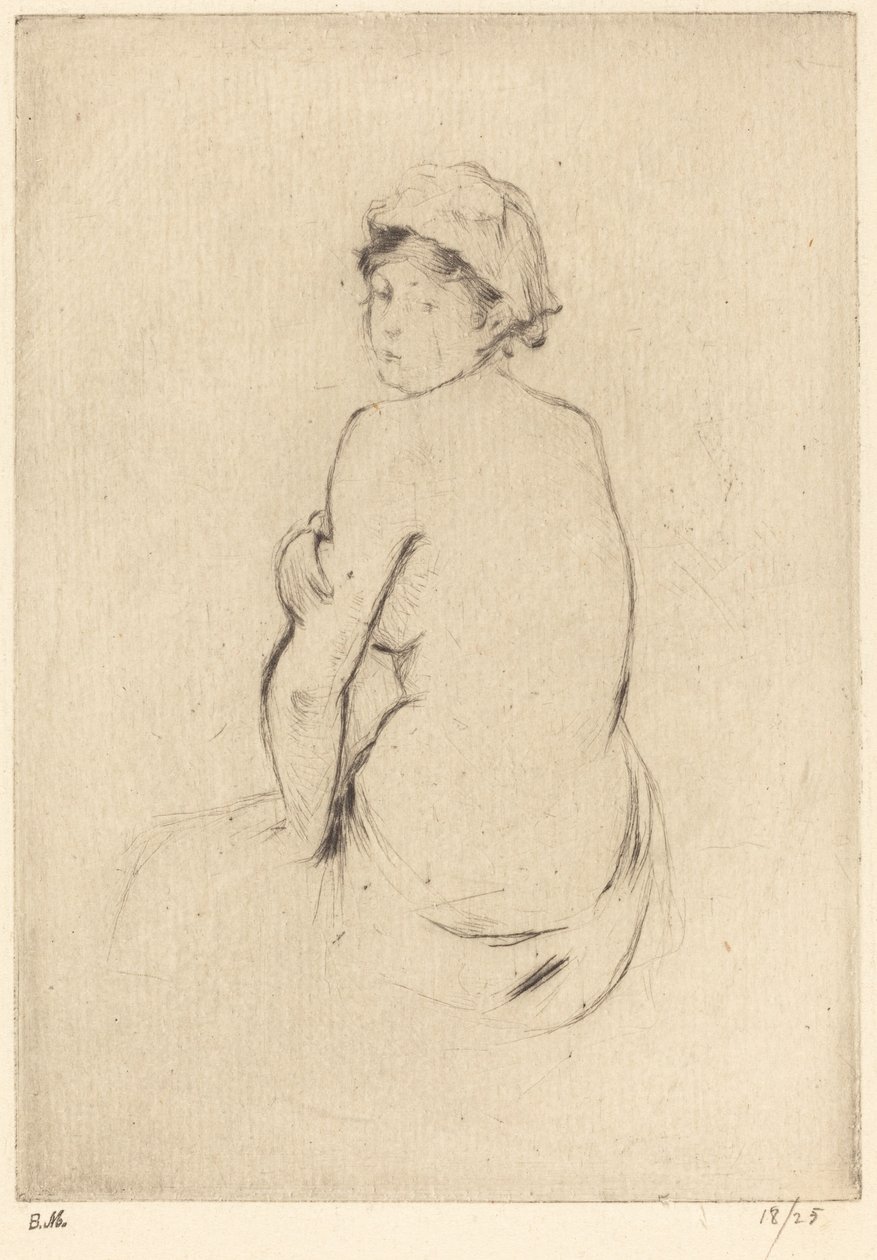 裸体，18881890。 作者 贝特·莫里索（Berthe Morisot）