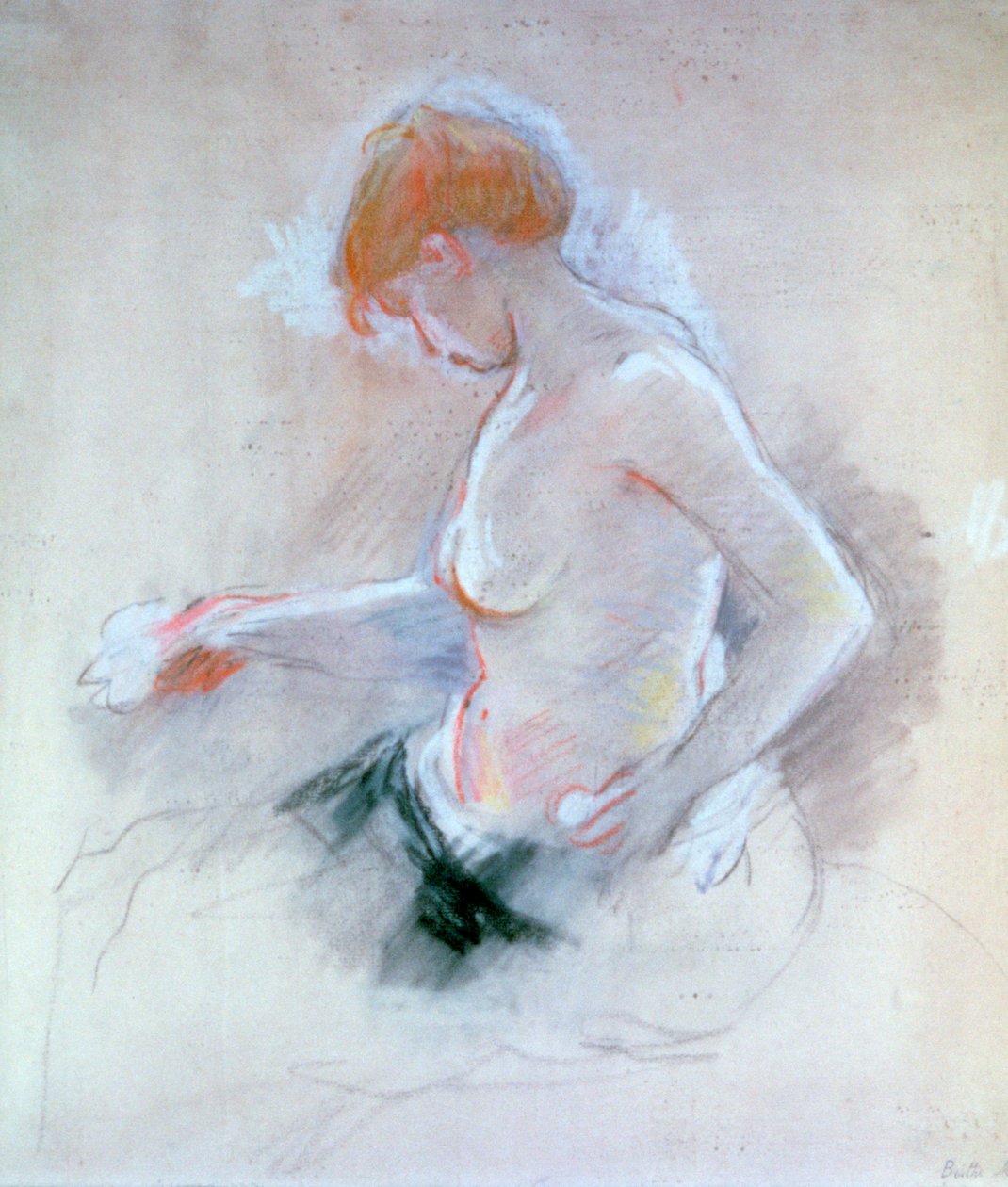 裸体，c1861-1895 作者 贝特·莫里索（Berthe Morisot）