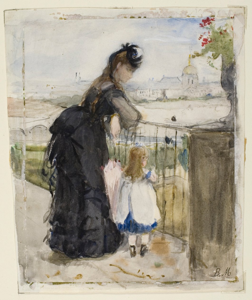 阳台上 作者 贝特·莫里索（Berthe Morisot）