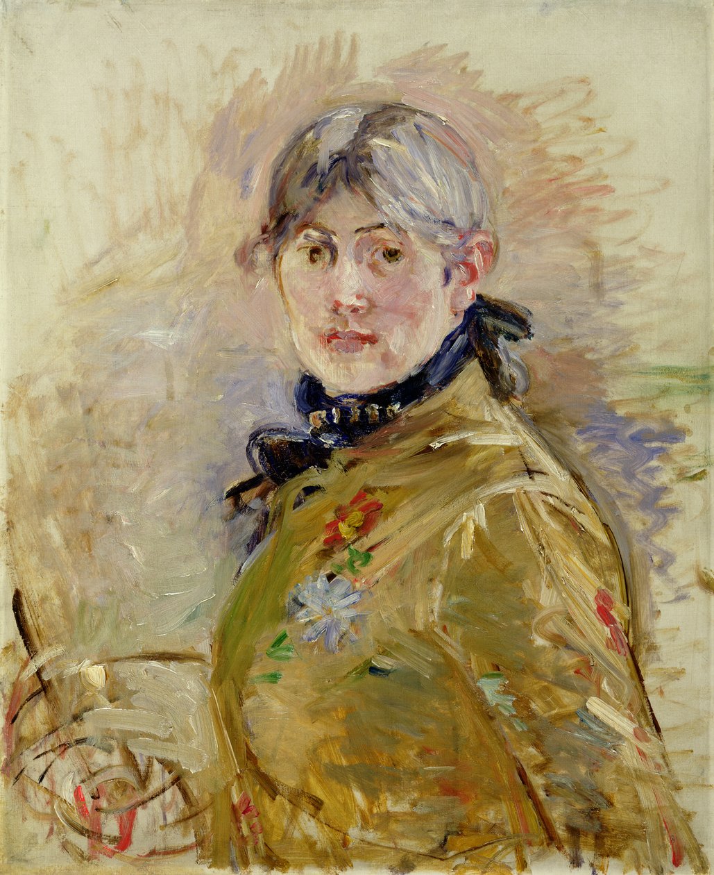 自画像 作者 贝特·莫里索（Berthe Morisot）