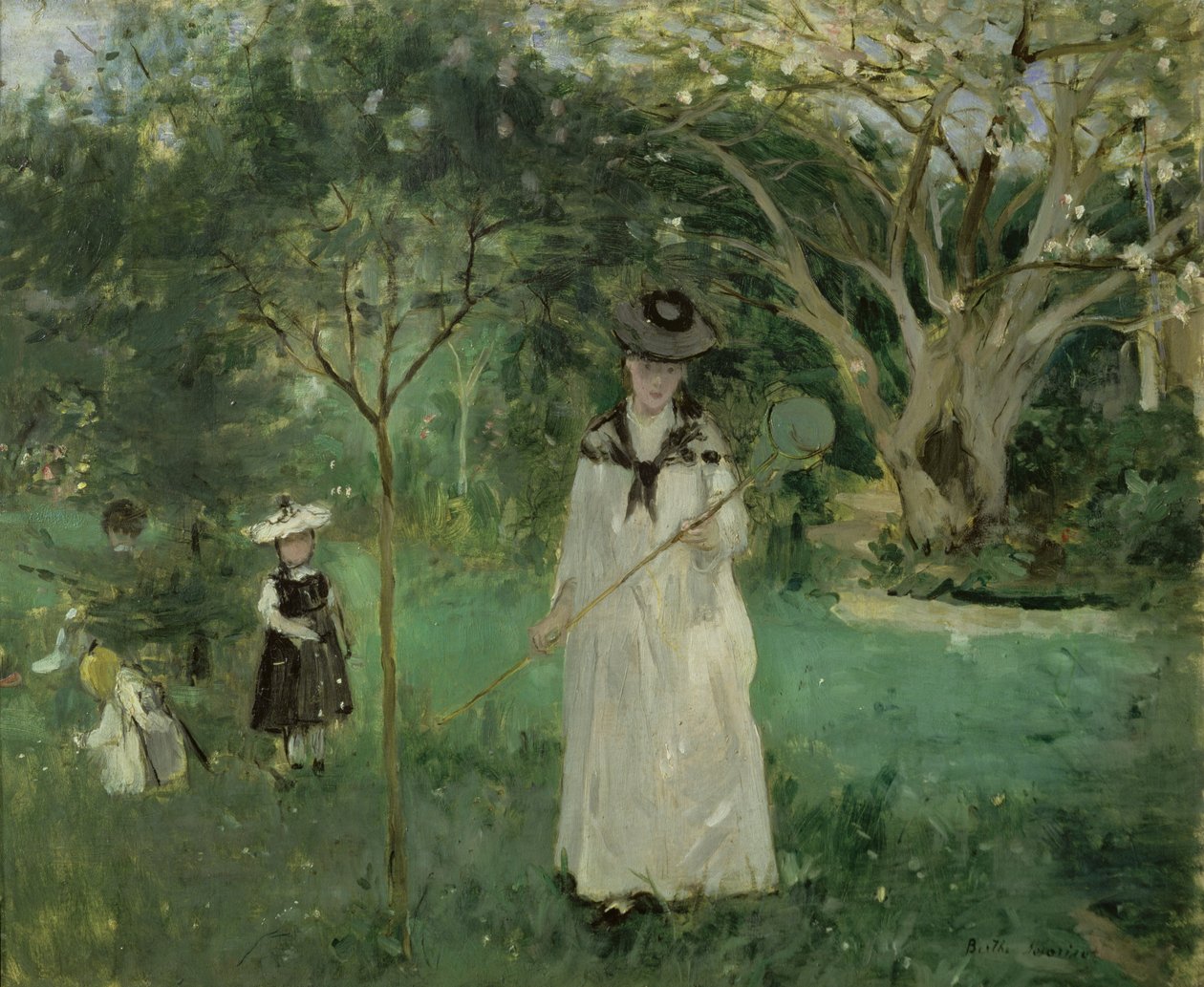 蝴蝶狩猎，1874年 作者 贝特·莫里索（Berthe Morisot）