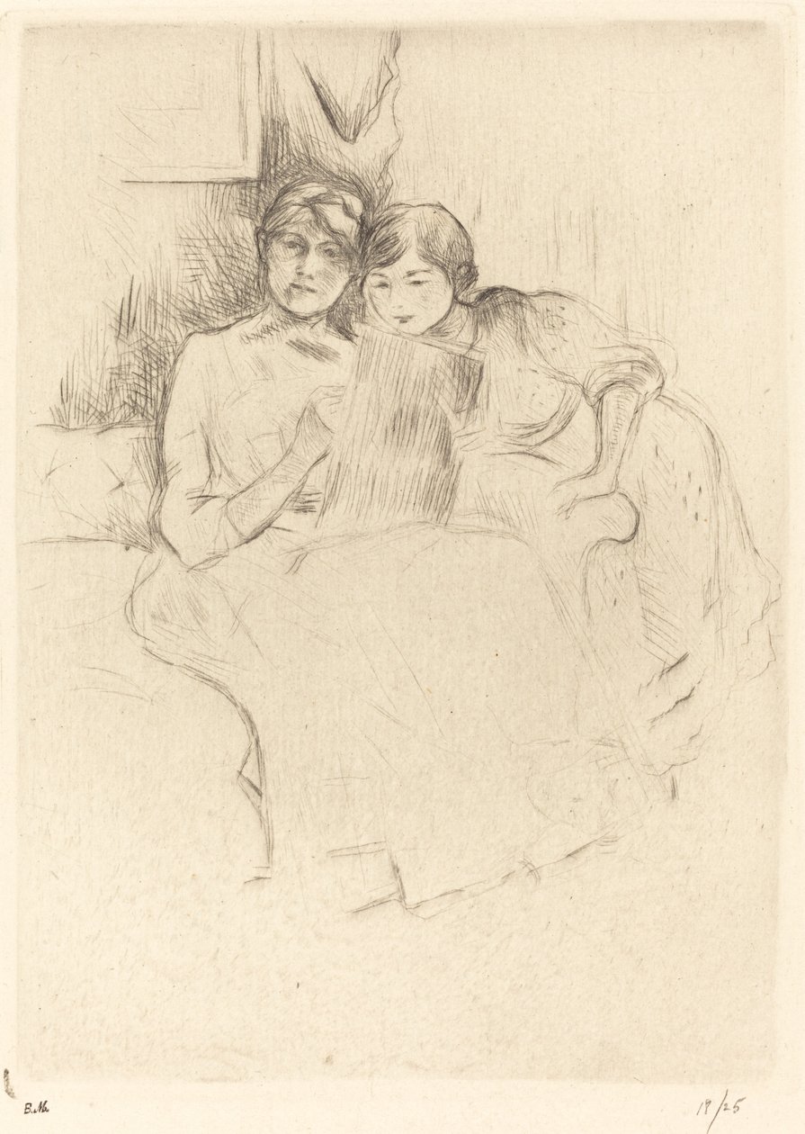 绘画课，18881890。 作者 贝特·莫里索（Berthe Morisot）
