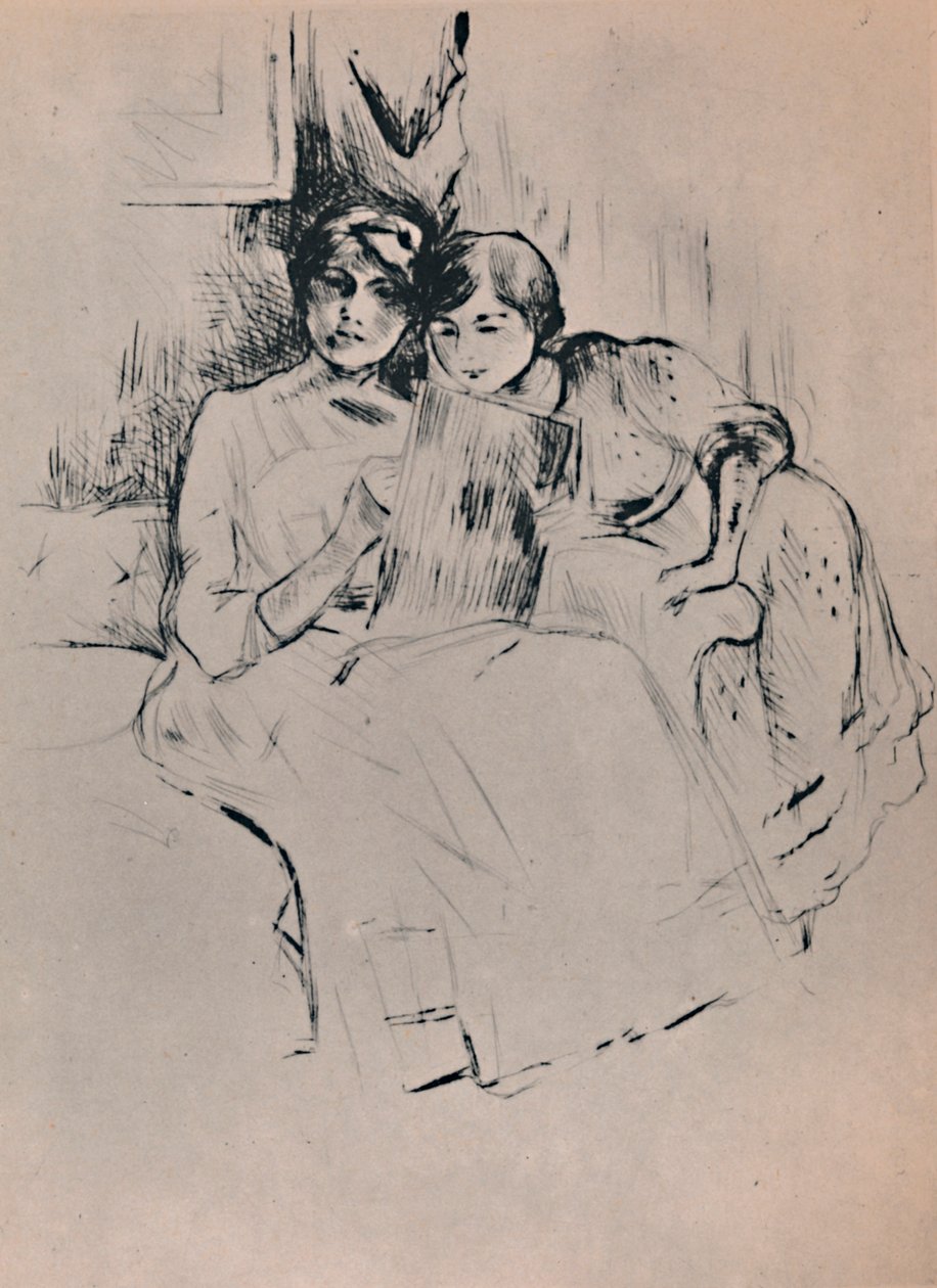 绘画课，c.1888-1890,1946年。 作者 贝特·莫里索（Berthe Morisot）