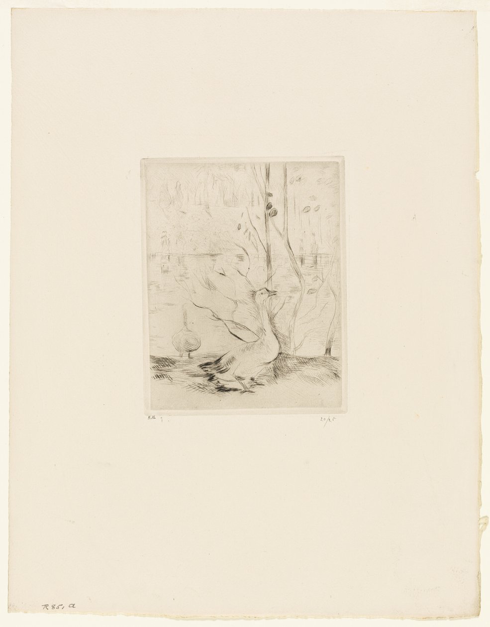 鹅 作者 贝特·莫里索（Berthe Morisot）