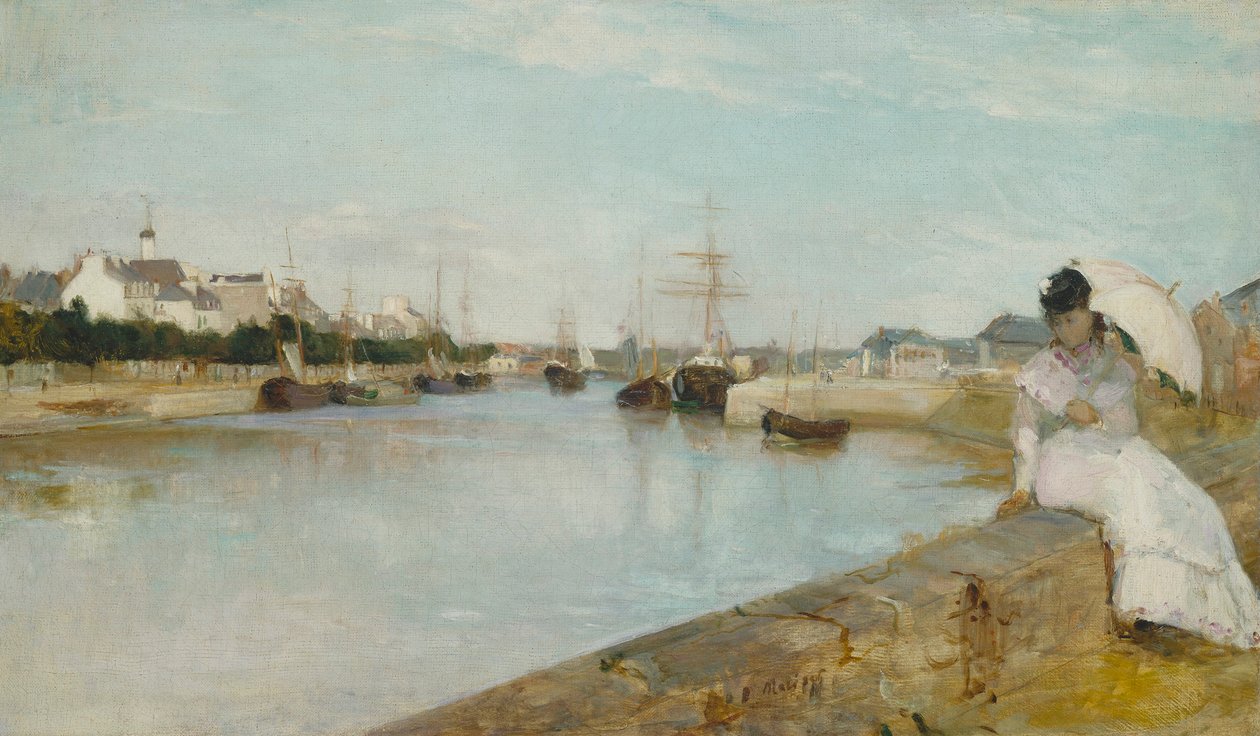 洛里昂的海港，1869年 作者 贝特·莫里索（Berthe Morisot）