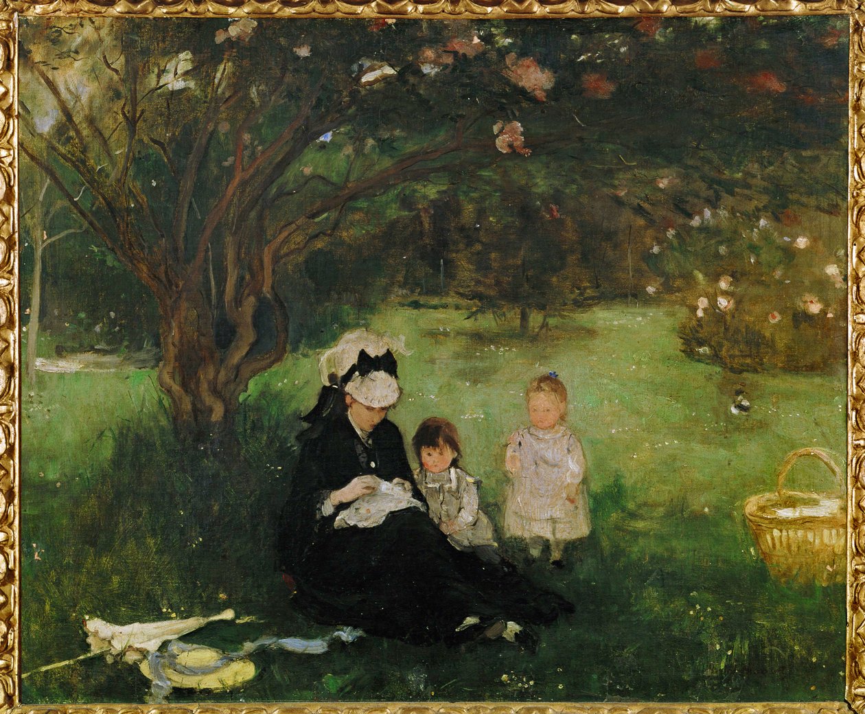 莫雷库尔的丁香花（布面油画） 作者 贝特·莫里索（Berthe Morisot）