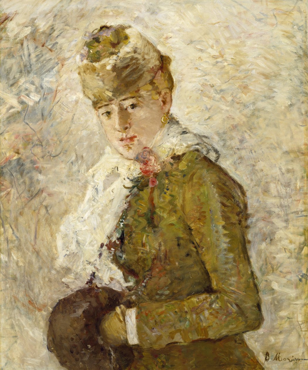 冬季（带着笨拙的女人） 作者 贝特·莫里索（Berthe Morisot）