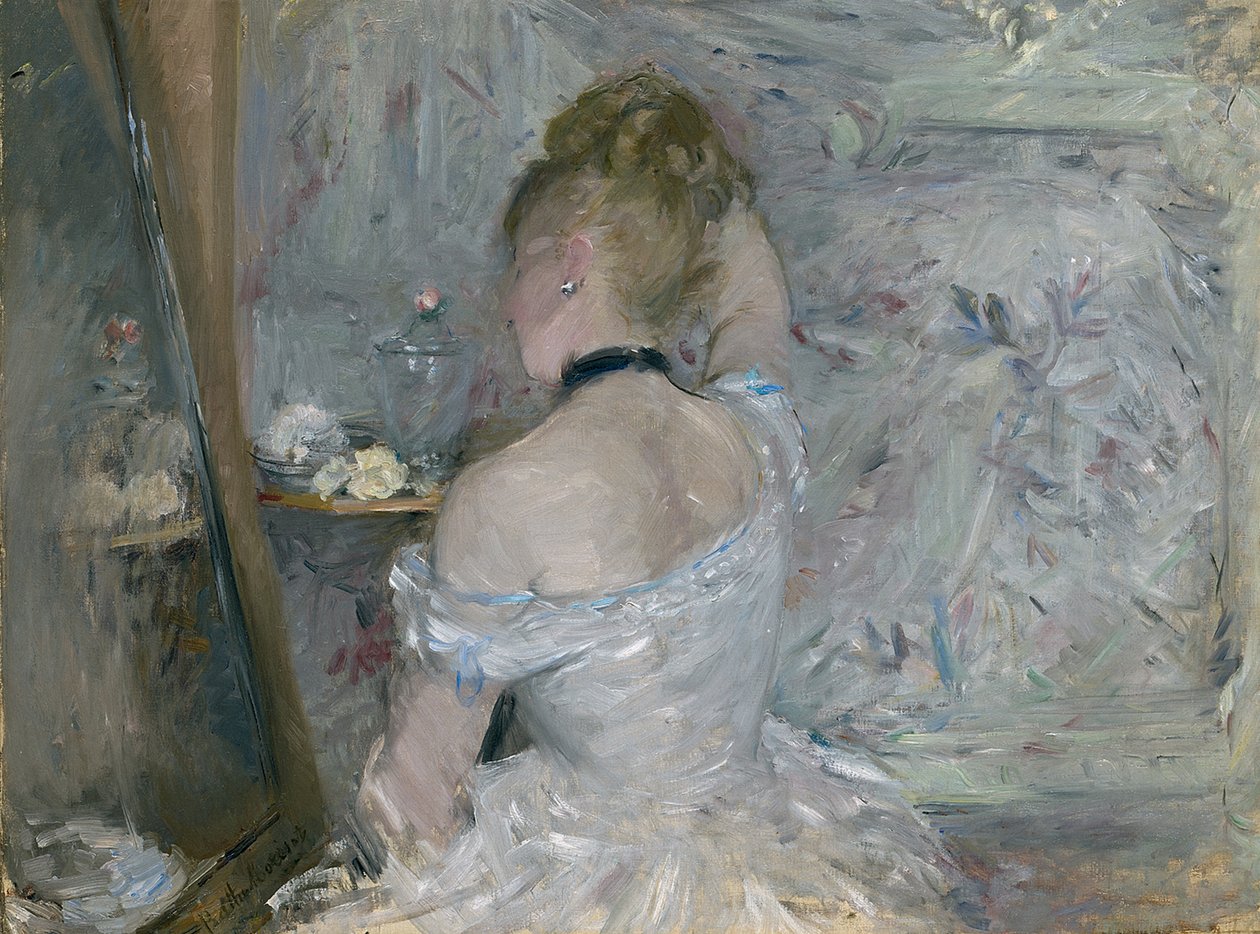 洗手间的女人，1875-1880年 作者 贝特·莫里索（Berthe Morisot）