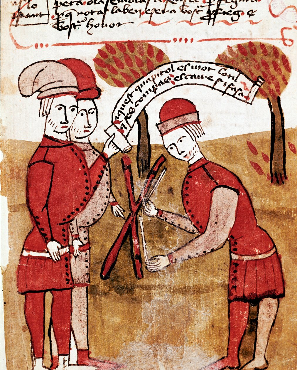 Measuring a land. Miniature taken from a survey and boundary trek 作者 贝特朗·博伊塞特