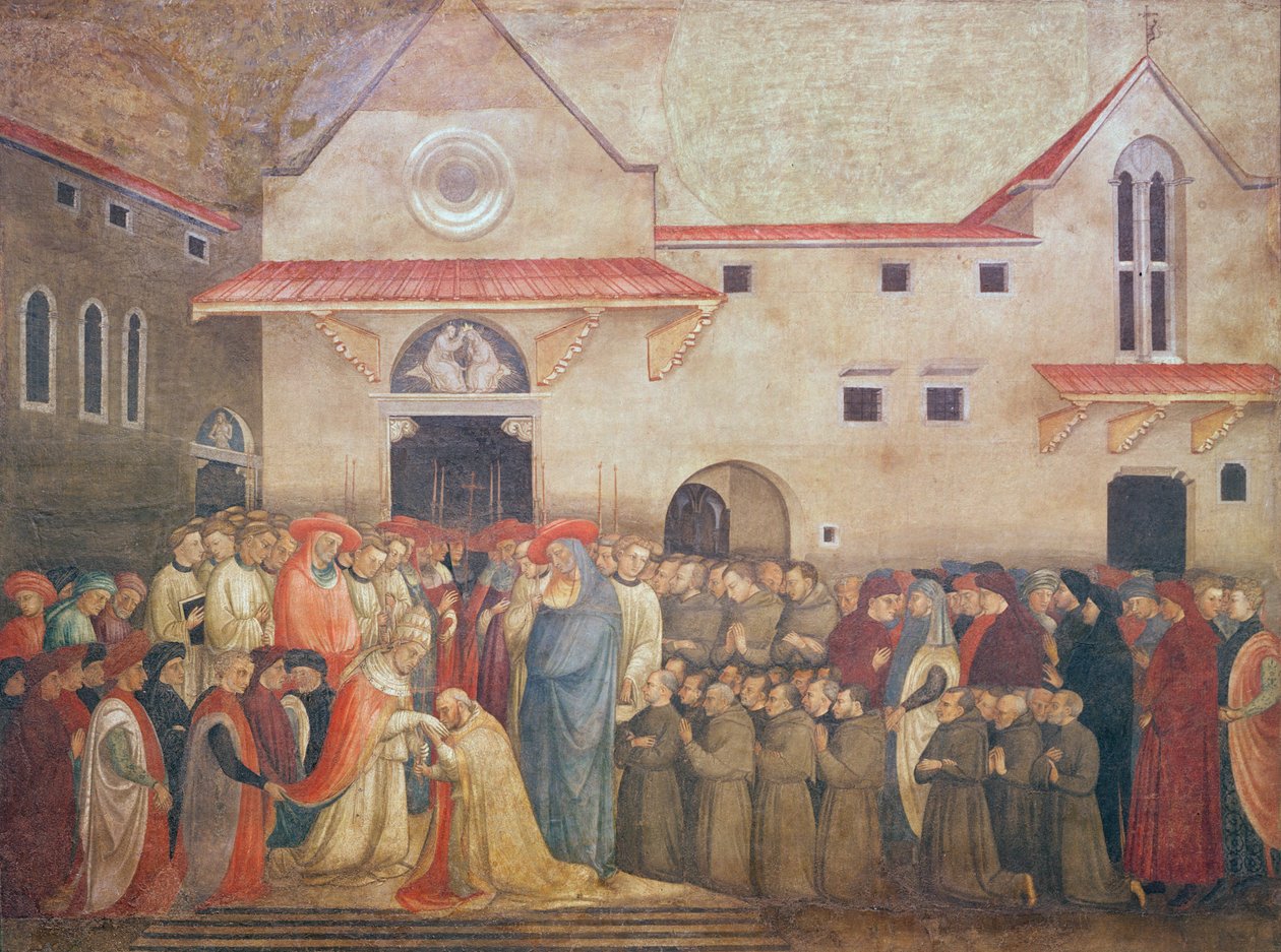 1420年9月14日，教皇马丁五世对圣埃吉迪奥新教会的奉献 作者 比奇·迪·洛伦佐（Bicci di Lorenzo）