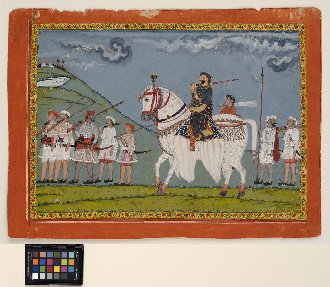 Kunwar Dhan Singh 骑着他的雀斑马 作者 比那比那